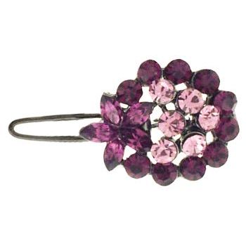 Karen Marie - Crystal Cluster & Flower Petite Clip - Violet (1)