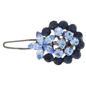 Karen Marie - Crystal Cluster & Flower Petite Clip - Sapphire (1)