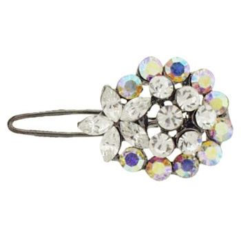 Karen Marie - Crystal Cluster & Flower Petite Clip - White (1)