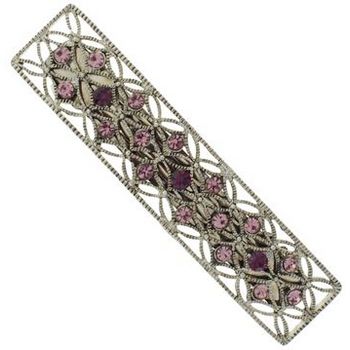 Karen Marie - Medium Filigree Crystal Barrette - Amethyst (1)
