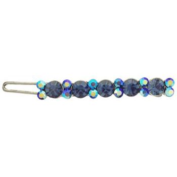 Karen Marie - Crystal Line Encrusted Clip - Blue AB & Deep Sapphire (1)