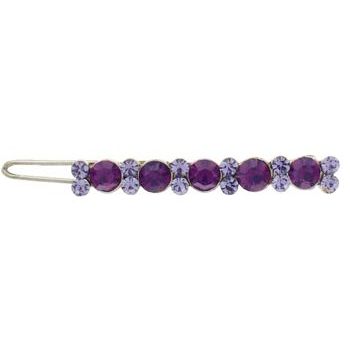 Karen Marie - Crystal Line Encrusted Clip -Lavender &  Deep Amethyst (1)