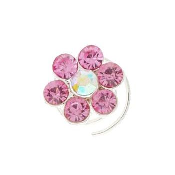 Karen Marie - Crystal Flower Coils  - Rose & White AB (1)