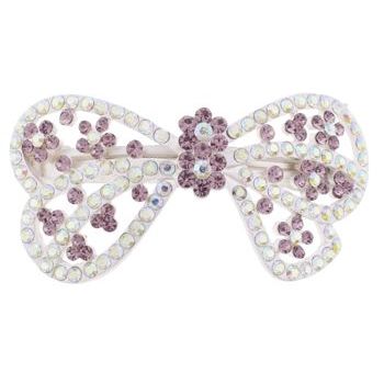 Karen Marie - Butterfly Flower Barrette - Amethyst (1)
