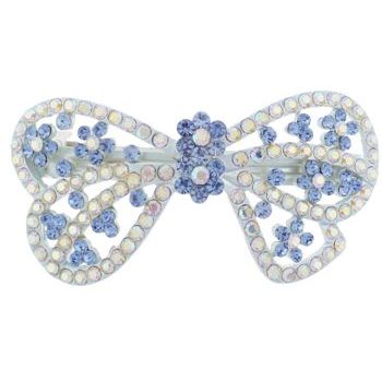 Karen Marie - Butterfly Flower Barrette - Light Sapphire (1)