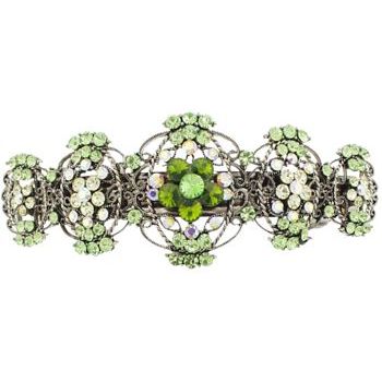 Karen Marie - Colossal Crystal Barrette - Peridot (1)
