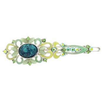 Medusa's Heirlooms - Antique Marble Barrette - Green (1)