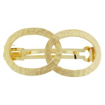 Ficcare - Roman 2 Circle Barrette - Gold Matte (1)
