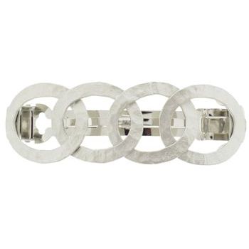 Ficcare - Roman 4 Circle Barrette - Silver Matte (1)