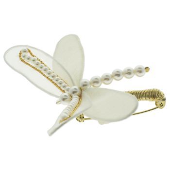 Balu - Pearl Beaded Dragonfly Brooch Pin (1)