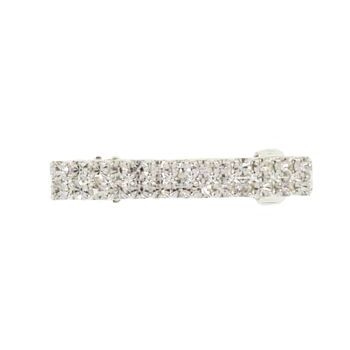 Karen Marie - Bridal Collection - Petite Crystal Rec Barrette - White Diamond (1)