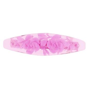 HB HairJewels - Oval Rose Barrette - Pink