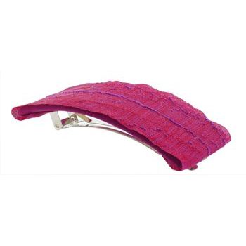 Susan Daniels - Barrette - Fuschia Crinkle Ribbon Barrette (1)