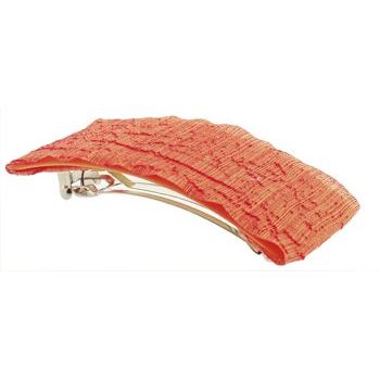 Susan Daniels - Barrette - Orange Crinkle Ribbon Barrette (1)