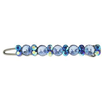 Karen Marie - Crystal Line Encrusted Clip - Blue & Blue AB (1)