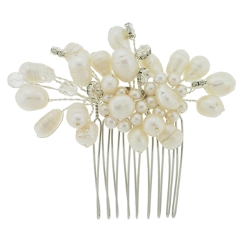 Balu - White Pearl Hair Comb (1)