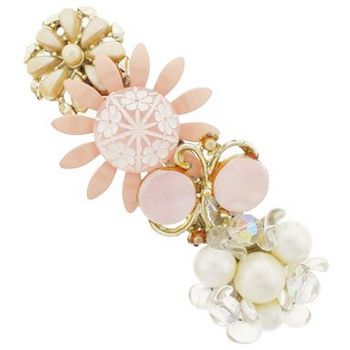 Lenora Dame - Vintage Barrette - Elegant Coral - Design #4