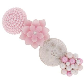 Lenora Dame - Vintage Barrette - Timeless Pink - Design #3