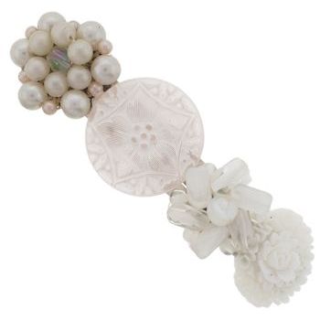 Lenora Dame - Vintage Barrette - Classic White - Design #2