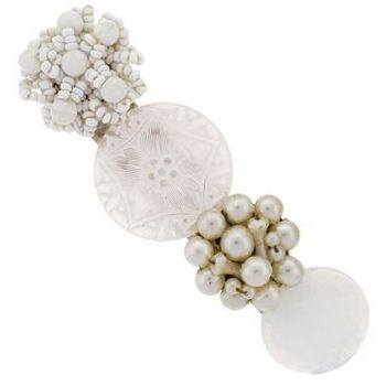 Lenora Dame - Vintage Barrette - Classic White - Design #3