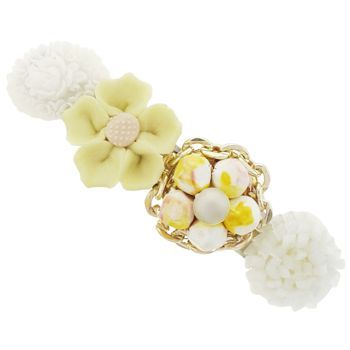 Lenora Dame - Vintage Barrette - Retro Yellow - Design #2