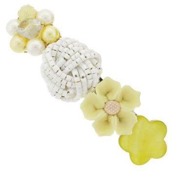 Lenora Dame - Vintage Barrette - Retro Yellow - Design #3