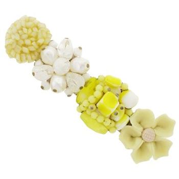 Lenora Dame - Vintage Barrette - Retro Yellow - Design #4