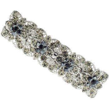 Karen Marie - Square Flower Barrette - Smoke (1)
