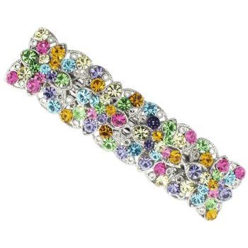 Karen Marie - Square Flower Barrette - Multi Colored (1)