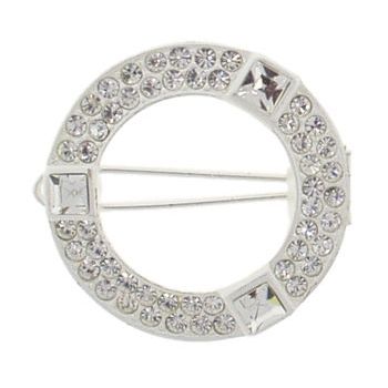 Roberta Chiarella - Round Crystal Barrette - Silver (1)