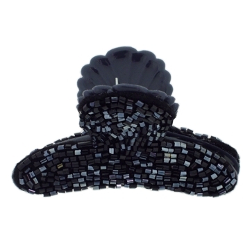 Caravan - Bugle Bead Claw - Black