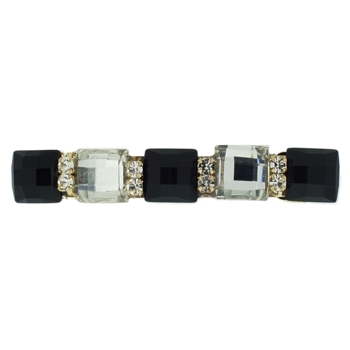 Caravan - Jet Crystal Stone Barrette