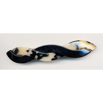 France Luxe - Twist Barrette - Black/IvTokyo