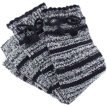 Steve Madden - Crocheted Leg Warmers - Black (Set of 2)