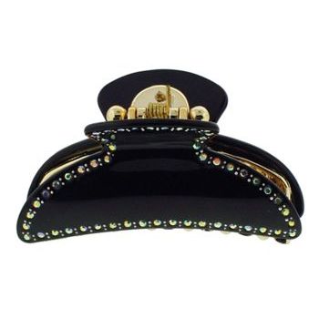 Medusa's Heirlooms - Crystal & Stud Outline Claw - Black (1)