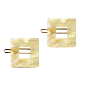 Karina - Square Barrettes - Lt Blonde (2)