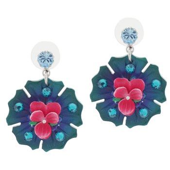 Tarina Tarantino - Electric Koolade Flower Pendant Earrings - Blue (1)