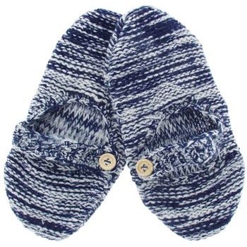 Steve Madden - Crocheted Slipper Socks - Blue & White (Pair of 2)