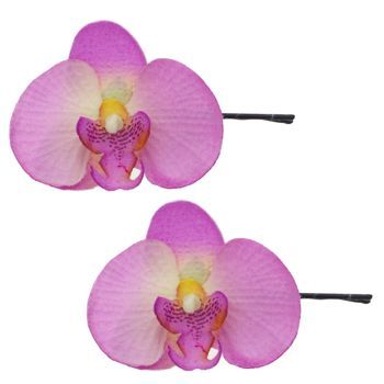 Karen Marie - Le Fleur Collection - Phalaenopsis Orchid Bobby Pins - Lavender (2)