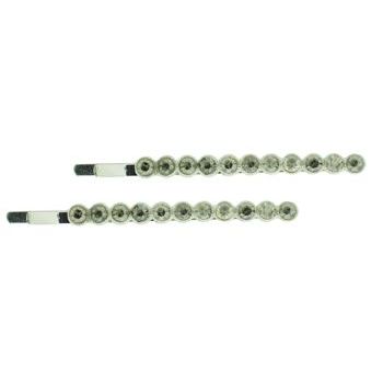 Karen Marie - Large Crystal Bobby Pins - Smoke (Set of 2)