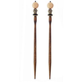 Mei Fa - Hairstyx - Bravo - Long Brown Hairsticks - (Set of 2)