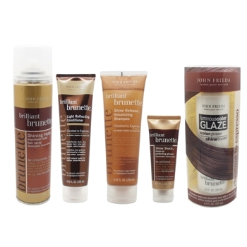 John Frieda - Brilliant Brunette - Extreme Shine Package Plus Volume and Body - Chestnut to Espresso (Set of 5)