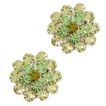 Karen Marie - Crystal Cluster Coils - Peridot (set of 2)