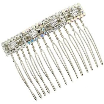 Karen Marie - Crystal Rec Buckle Comb - Crystal White Diamond (1)