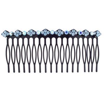 Karen Marie - Crystal Cluster Long Comb - Aqua (1)