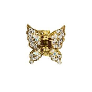 Medusa's Heirlooms - Small Sparkling Butterfly Claw - Gold/White (1)