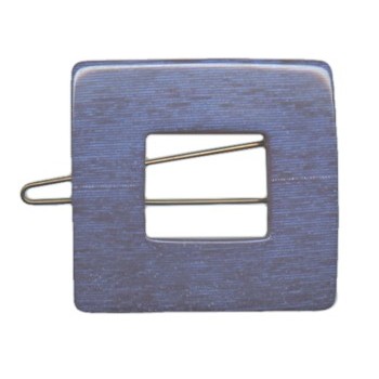 Camila - Square Wire Barrette - Blue Sparkle