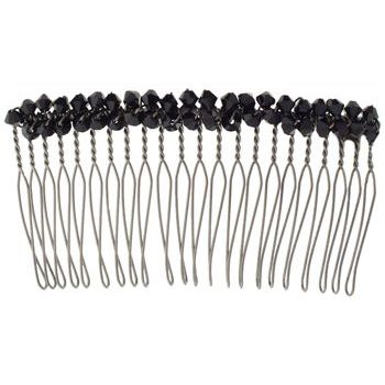 Colette Malouf - Crystal Pomegranite Wire Hair Comb - Medium - Black (1)