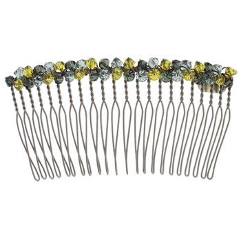 Colette Malouf - Crystal Pomegranite Wire Hair Comb - Medium - Steel (1)