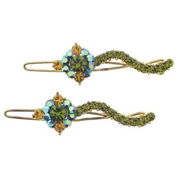 Medusa's Heirlooms - Crystal Streamer Clips - Peridot (Set of 2)